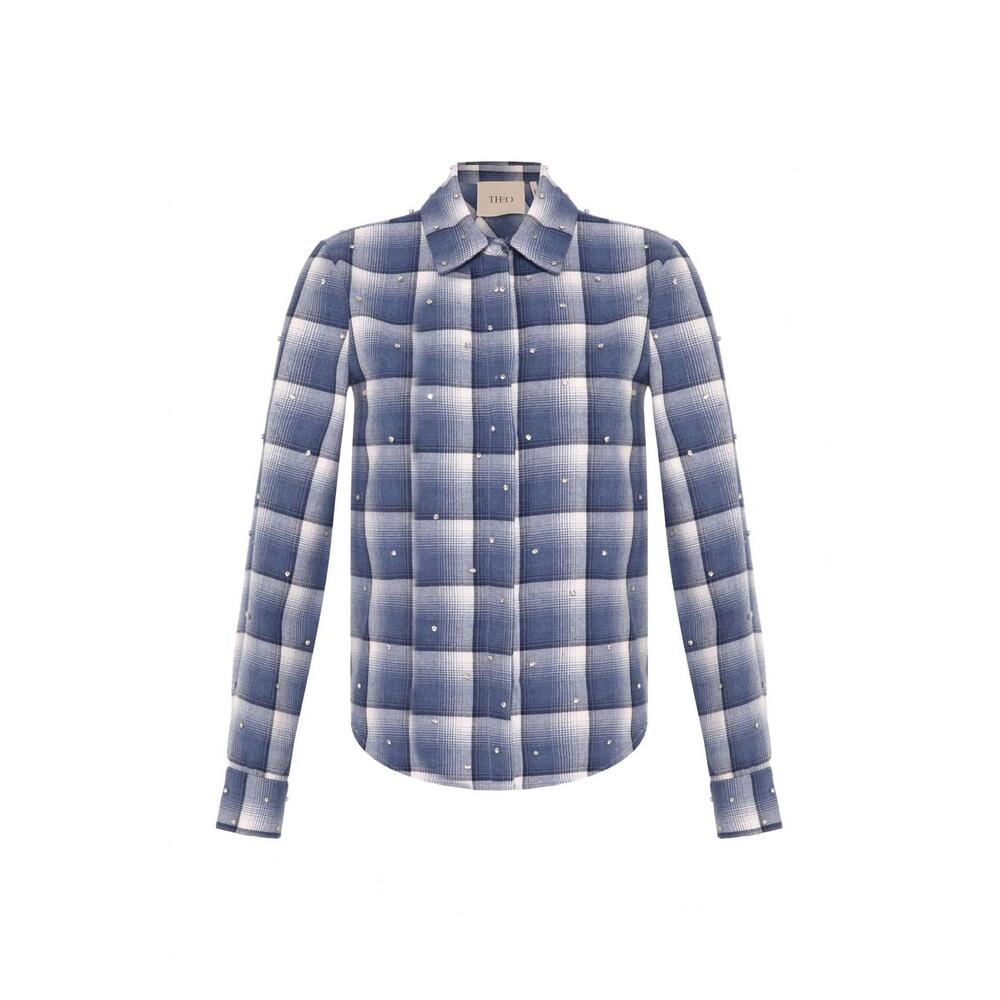 NEW THEO THE LABEL women's europa shirt in future dusk/crysta